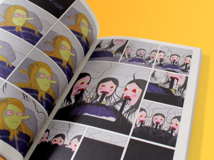 Extrait de Maximal Spleen, les aventures de Megg, Mogg & Owl par Simon Hanselmann chez Misma