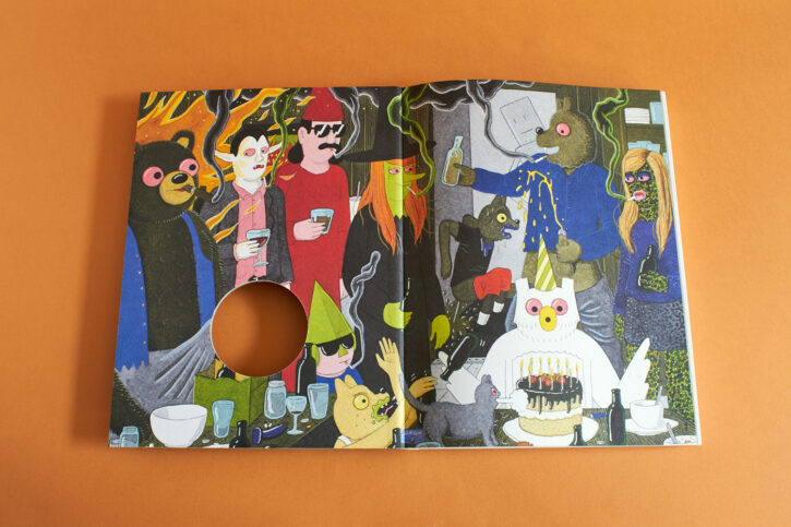extrait du livre Megg, Mogg & Owl Happy Fucking Birthday de Simon Hanselmann chez Misma
