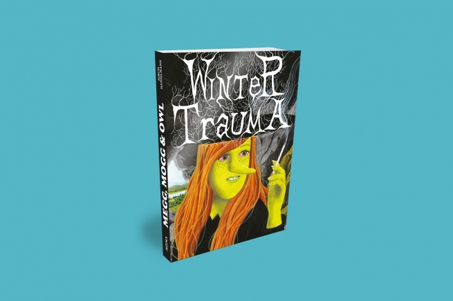 Couverture de Winter Trauma, les aventures de Megg, Mogg & Owl signées Simon Hanselmann chez Misma