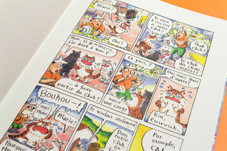 Extrait de Où est le club des chats, de Yoon-sun Park chez Misma éditions