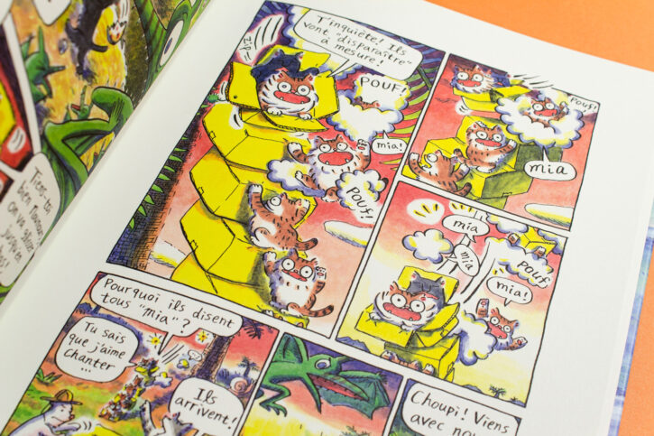 Extrait de Où est le club des chats, de Yoon-sun Park chez Misma éditions