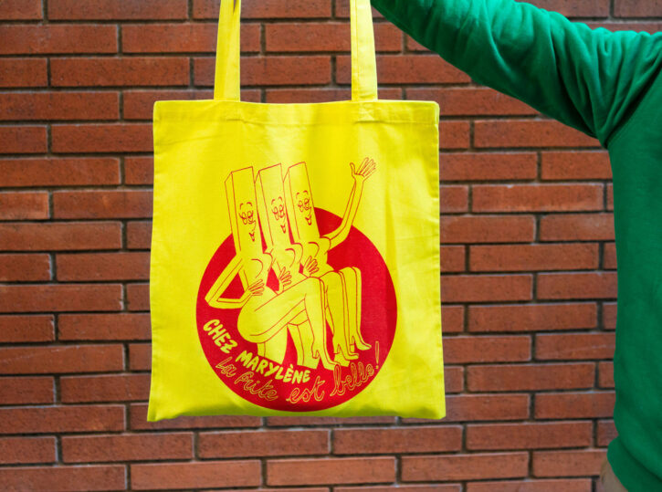 Sac MISMA frites "Chez Marylène, la frite est belle"