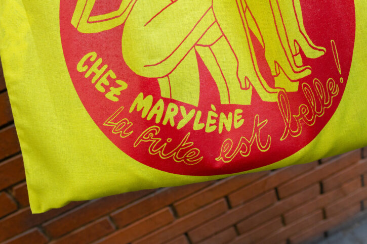 Sac MISMA frites "Chez Marylène, la frite est belle"