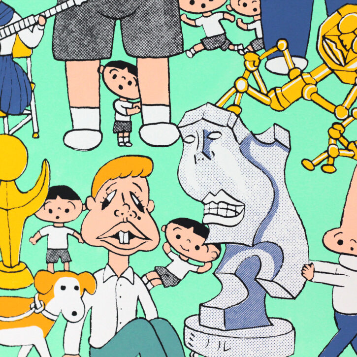 Serigraphie Hideyasu Moto, d'après "Une chouette vie" chez MISMA