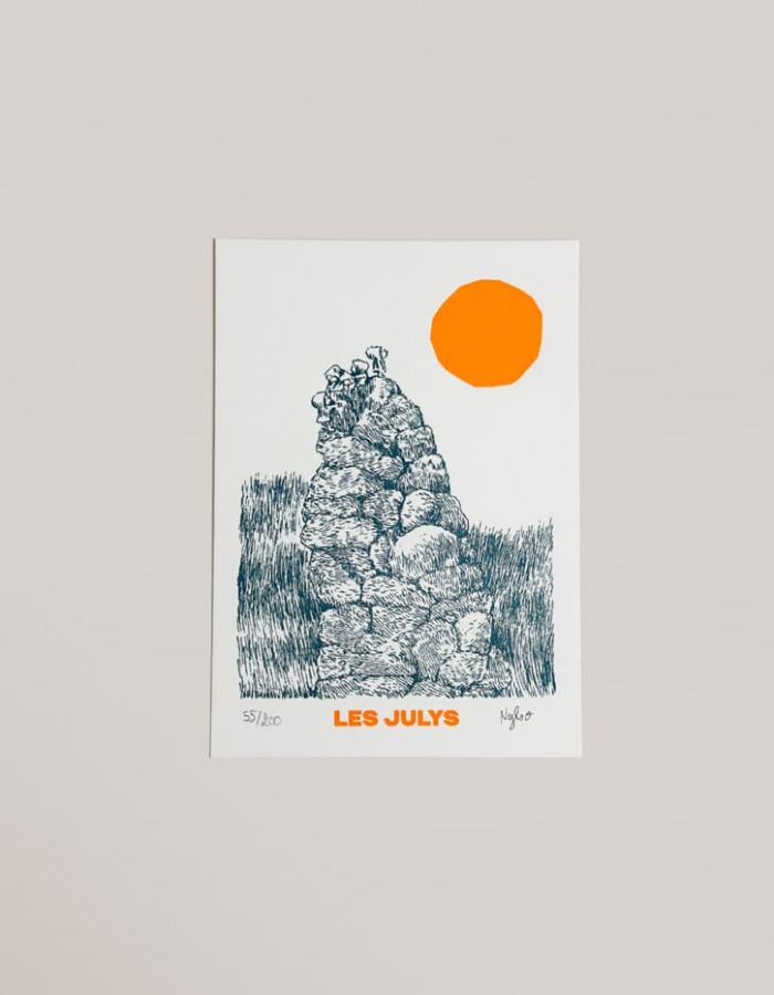 Carte letterpress Les Julys de Nylso