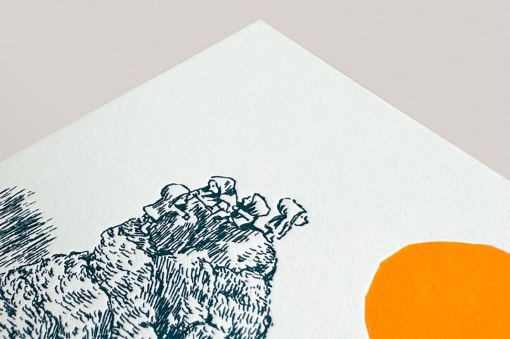 Carte letterpress Les Julys de Nylso
