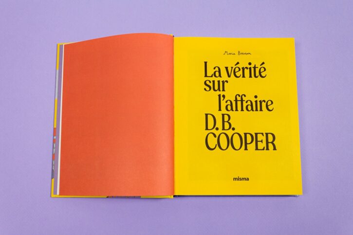 La vérité sur l'affaire D.B. COOPER, de Marie Boisson, aux éditions Misma